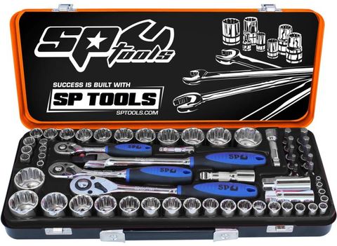 SP Socket Set 1/4"-3/8"-1/2"DR 12PT 59pc