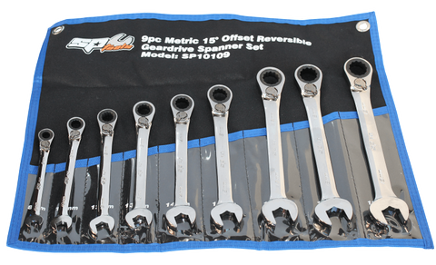 SP Tools Set Spanner ROE Reverible Geardrive 9pc Metric