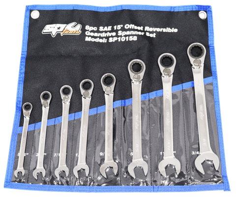 SP Tools Set Spanner ROE Reverible Geardrive 8pc SAE