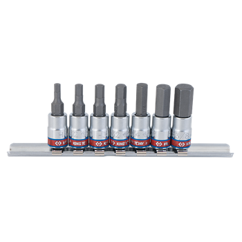 King Tony 7pc 1/4" Drive Hex Bit Socket Set Imperial