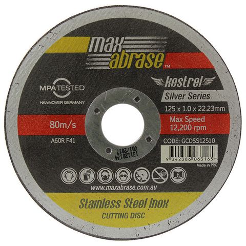 Alpha 125x1.0mm Cutting Disc Stainless Silver Series