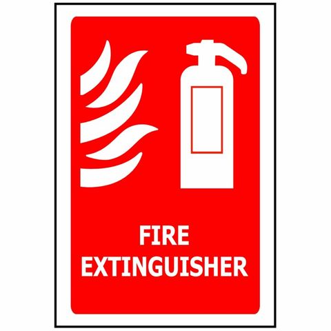 Fire Extinguiser Screenprint on PVC 340x240mm