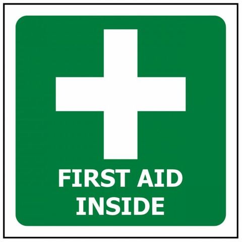 First Aid Vehicle Sticker 50x50