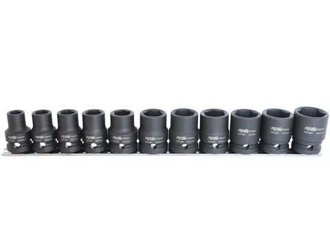 SP 1/2"Dr Impact Socket Rail Set - 6pt Metric - 11pc