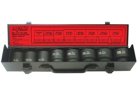 SP 3/4"Dr Impact Socket Set - 6pt Sae - 8pc