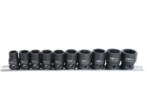 SP 3/8"Dr Impact Socket Rail Set - 6pt Metric - 10pc