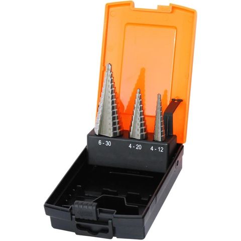 SP Step Drill Bit Set - Hss Metric - 3pc