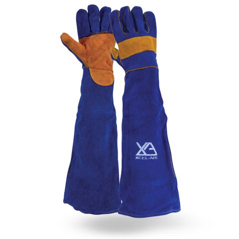 Xcel/Arc Blue Full Arm Welding Gauntlet, X Large