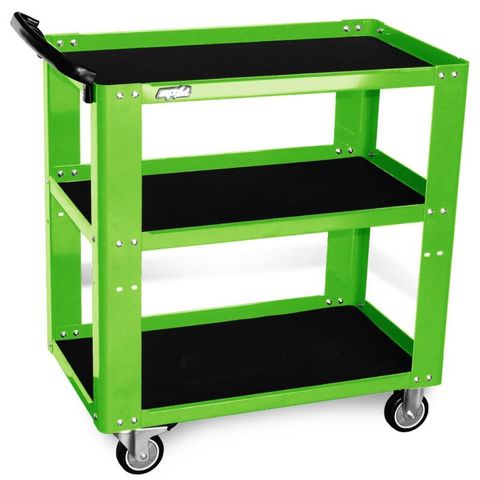 SP Professional Service Trolley - 3 Shelf - Green