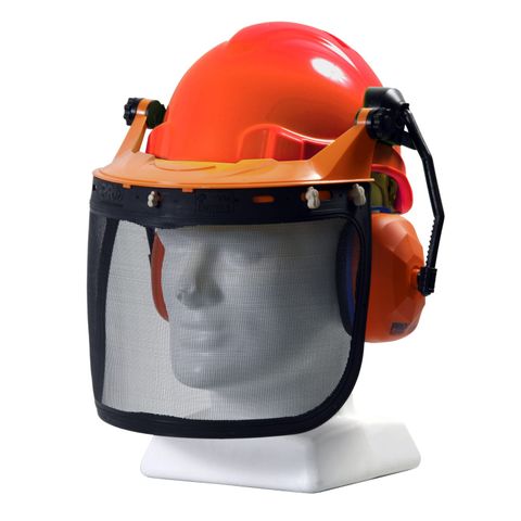 TUFF NUT Forestry Helmet Rachet Neon Orange Combo Kit