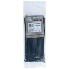ISL 200 x 2.5mm UV Nylon Cable Tie - Blk 100pk