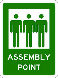 Assembly Point Screenprint on PVC 340x240mm