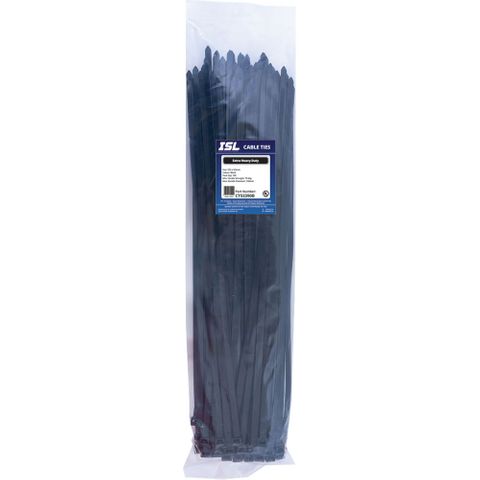 ISL 533 x 9.0mm UV Nylon Cable Tie - Blk. - 100pk