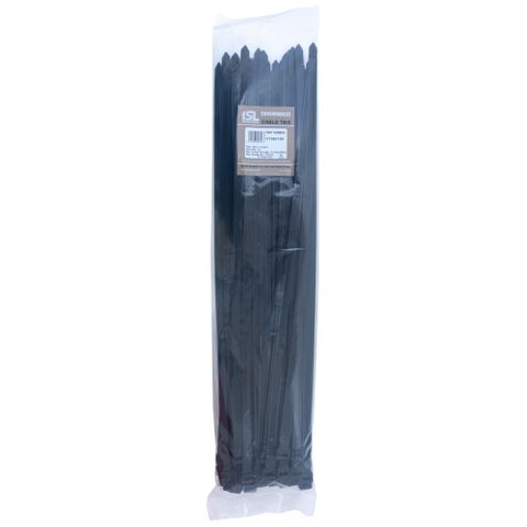 ISL 580 x 12.7mm UV Nylon Cable Tie - Blk. - 100pk