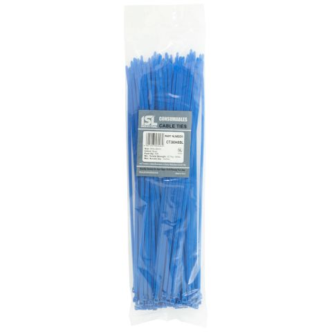 ISL 380 x 4.8mm UV Nylon Cable Tie - Blue 100pk