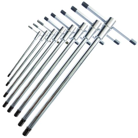 SP T-Handle Hex Key Set - Sliding - Metric - 8pc