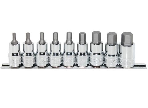 SP 1/2"Dr Inhex Socket Rail Set - 9pc - SAE