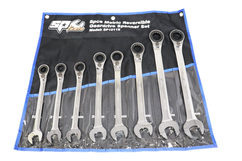 SP Gear Drive ROE Spanner Set - 15° Offset - Metric - 8pc