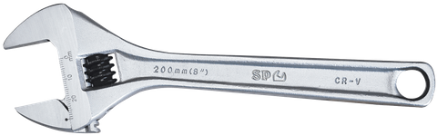 SP Adjustable Wrench - Wide Jaw Premium - Chrome Individual, Sizes: 150mm