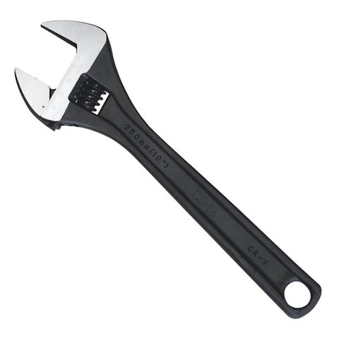 SP Adjustable Wrench - Wide Jaw Premium - Black Individual, Sizes: 100mm