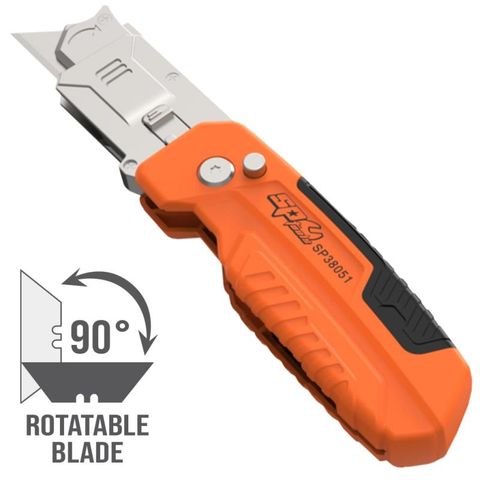 SP Utility Knife - Folding Lock-back - 90Deg Rotatable Blade