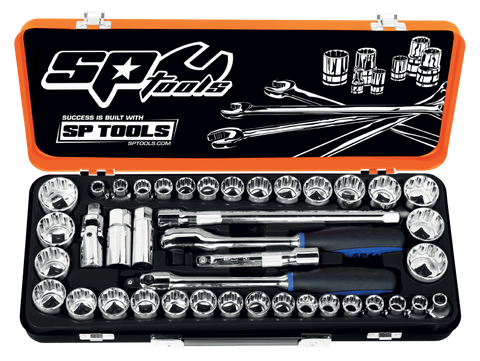 SP 1/2"Dr Socket Set - 12pt Metric/SAE - 41pc