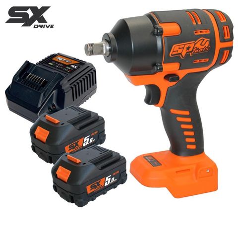 SP 18V 1/2"DRV Brushless Impact Wrench Kit - 5.0AH X2 - SX Drive