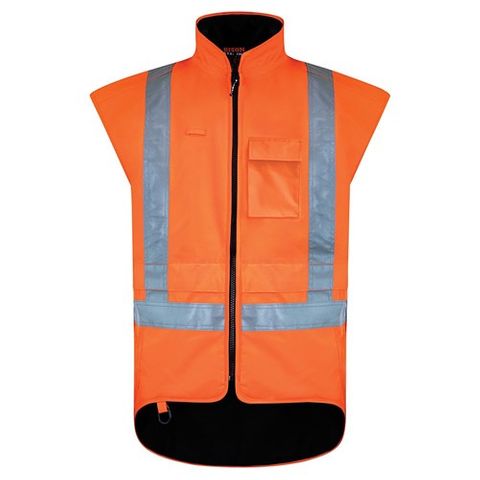 Bison Stamina TTMC-W17 X-Back Fleece Vest - Orange - 3XL