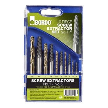 Bordo 10pc Screw Extractor Set (Inc Drills)