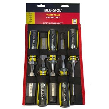 Blu-Mol 5pc Thru-Tang Chisel Set (6, 13, 19, 25, 32mm)