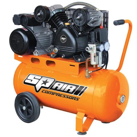 SP Air Compressor - V-Twin Cast Iron Portable - 2.5HP