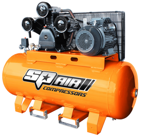 SP Air Compressor - Triple Cast Iron Stationary - 10HP 3 Phase