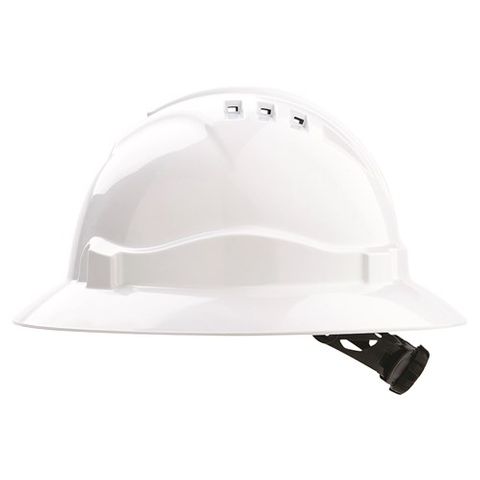 Pro Choice Hard Hat V6 Vented Full Brim - White