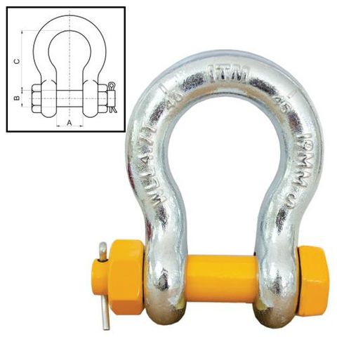 ITM Bow Shackle-Yellow Pin GS Safety Pin