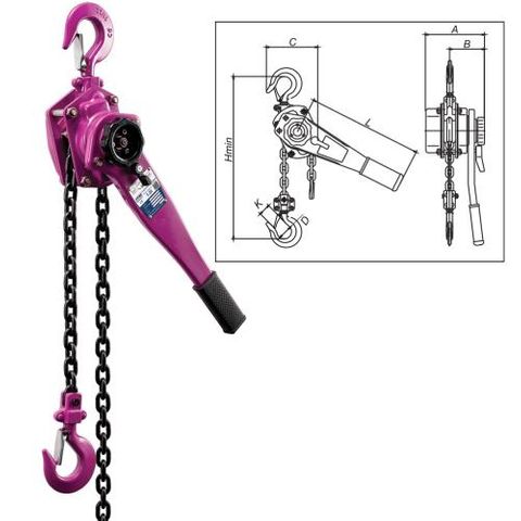 ITM Lever Hoist - Heavy Duty - 1.5 Ton - 1.5 Meter Lift