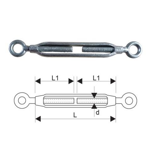 ITM Turnbuckle - Galvanised Commercial - Eye & Eye - 12mm