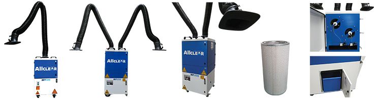 AllClear welding smoke extractor range