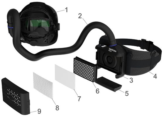 Parts and Components of Air Fed Welding Helmet