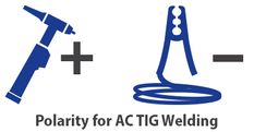 polarity of AC TIG welding of aluminium