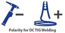 polarity for DC tig welding of steel and stainless-steel