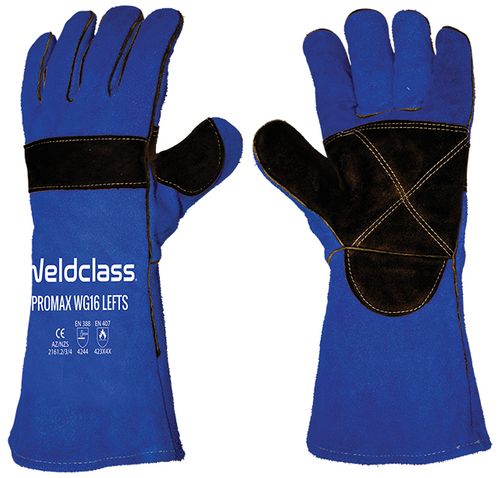 Gloves Welding PROMAX WG16 Blue Lefts (Pair Of 2 x LH Gloves) Weldclass