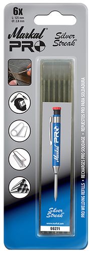 Marker Markal Pro Refills Silver pk6