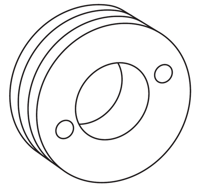 MIG Drive Rollers - OD30 x ID10 x W12mm (Pin/Hole Drive)