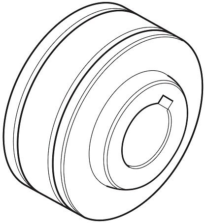 MIG Drive Rollers - OD30 x ID10 x W18mm Boss (Keyed Centre)