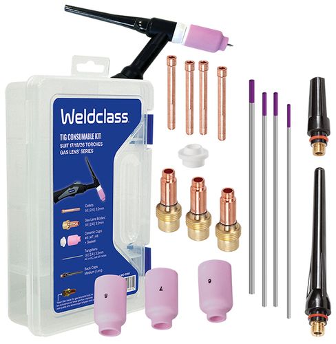 TIG Parts Kit With Storage Box 17/18/26  Gas Lens Series Weldclass