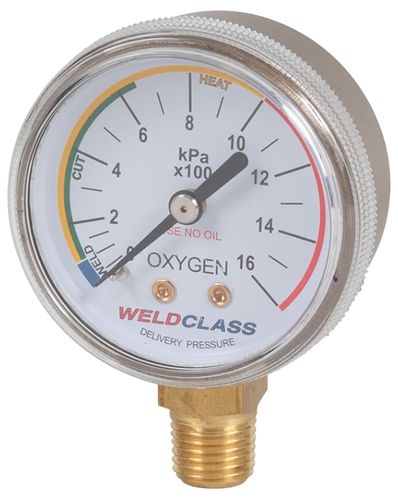 Regulator Gauge Oxygen Low / Delivery Pressure 0-1,600Kpa Weldclass