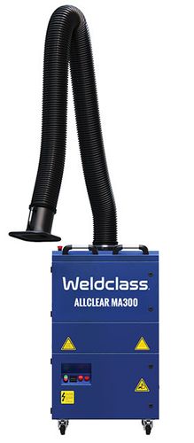 Fume Extractor Mobile ALLCLEAR MA300 AUTO 1ph/230V Single 3m Arm Auto-Clean Weldclass