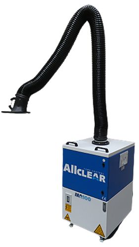 Fume Extractor Mobile ALLCLEAR MA100 1ph/230V with Single Arm 3m Weldclass