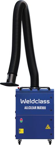 Fume Extractor Mobile ALLCLEAR MA100 1ph/230V Single 3m Arm Manual-Clean Weldclass