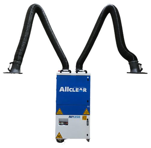 Fume Extractor Mobile ALLCLEAR MA350 (Standard) 3ph/415V with Twin Arms 3m Weldclass